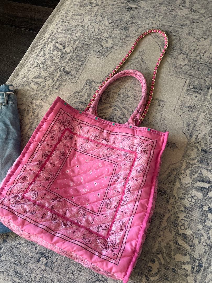 レスポートサック✴︎バンダナ柄ピンクトートバッグ✴︎ピンク