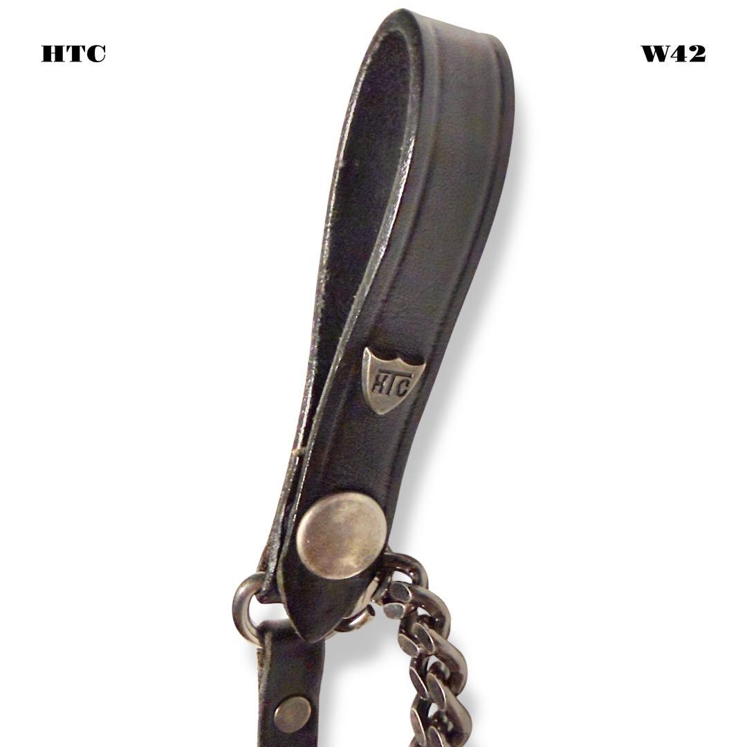 ★限定出品★ HTC ウォレット チェーン レザー コード ブラック 黒 喜平