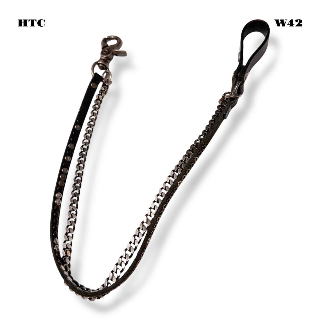 ★限定出品★ HTC ウォレット チェーン レザー コード ブラック 黒 喜平