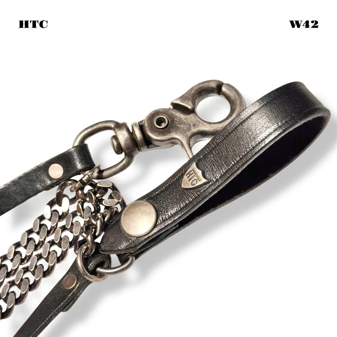 ★限定出品★ HTC ウォレット チェーン レザー コード ブラック 黒 喜平