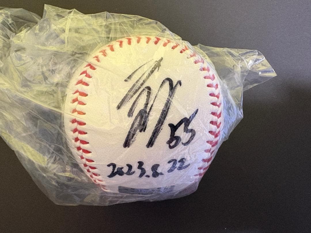 【野村大樹】プロ初本塁打記念グッズ（直筆サイン入りボール＆直筆サイン入りフォト）