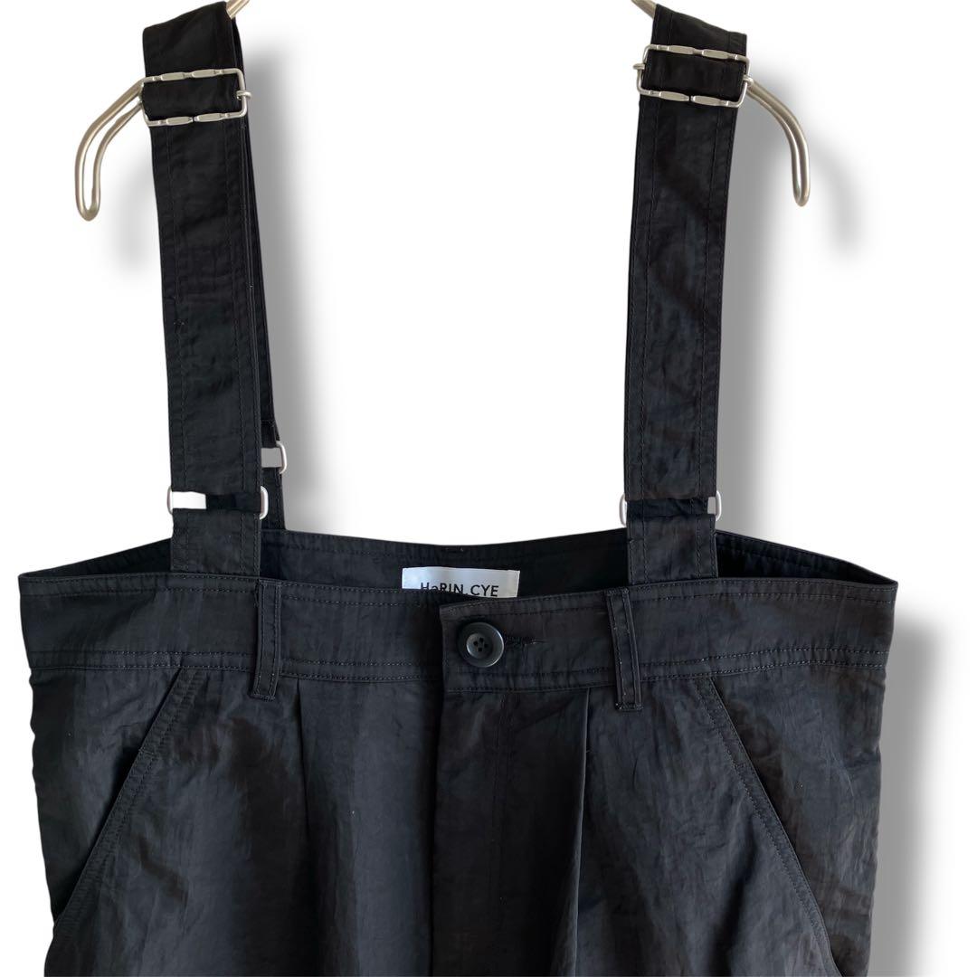 美品✨HeRIN.CYE ✨ハイウエストワイドサロペット　2024ss ブラック