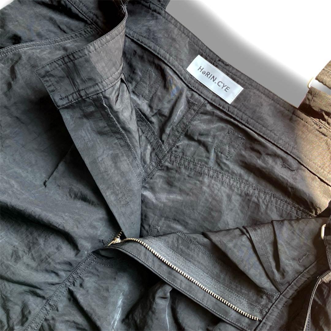 美品✨HeRIN.CYE ✨ハイウエストワイドサロペット　2024ss ブラック