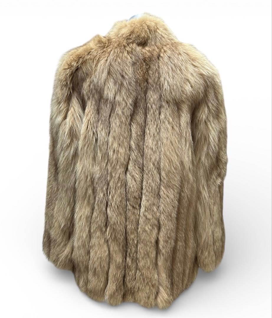 極美品 SAGAFOX ライトブラウン フォックス ファーコート リアル 本毛皮