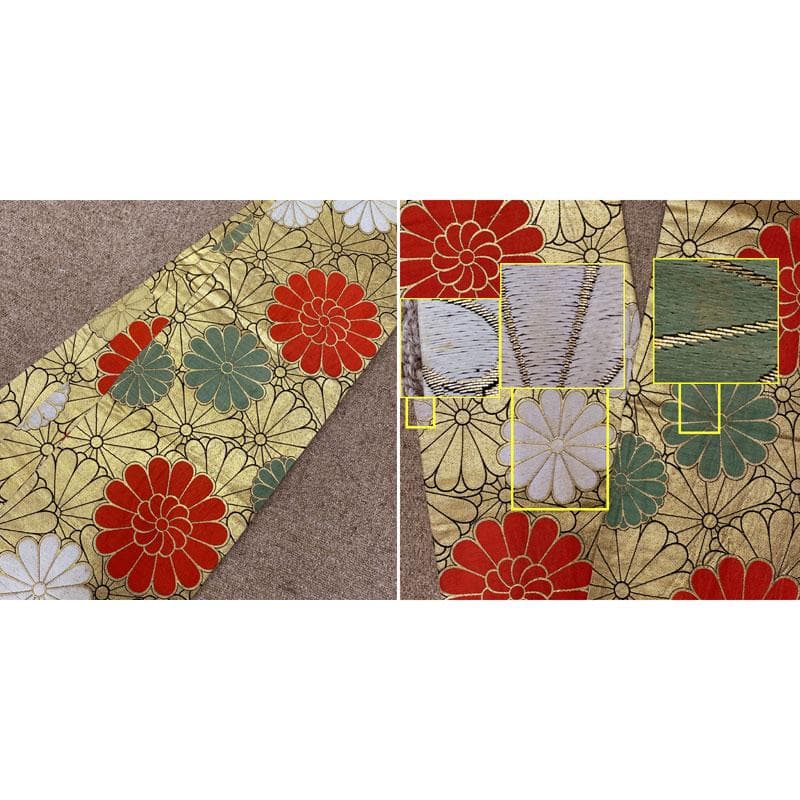 506ag64◎七五三 七歳 女児 セミアンティーク 着物&丸帯 総柄◎