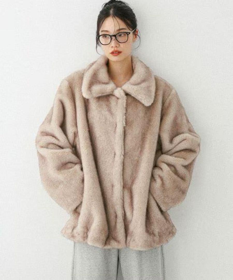 heather アウター　MIXファーミドルジャケット