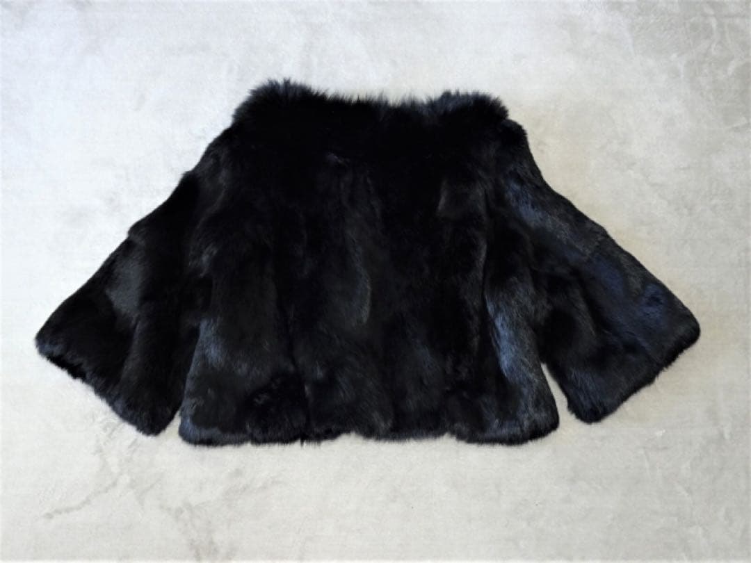 【イエナ】ラビット×フォックス ファーコート ショート丈ファーコート 毛皮 絹