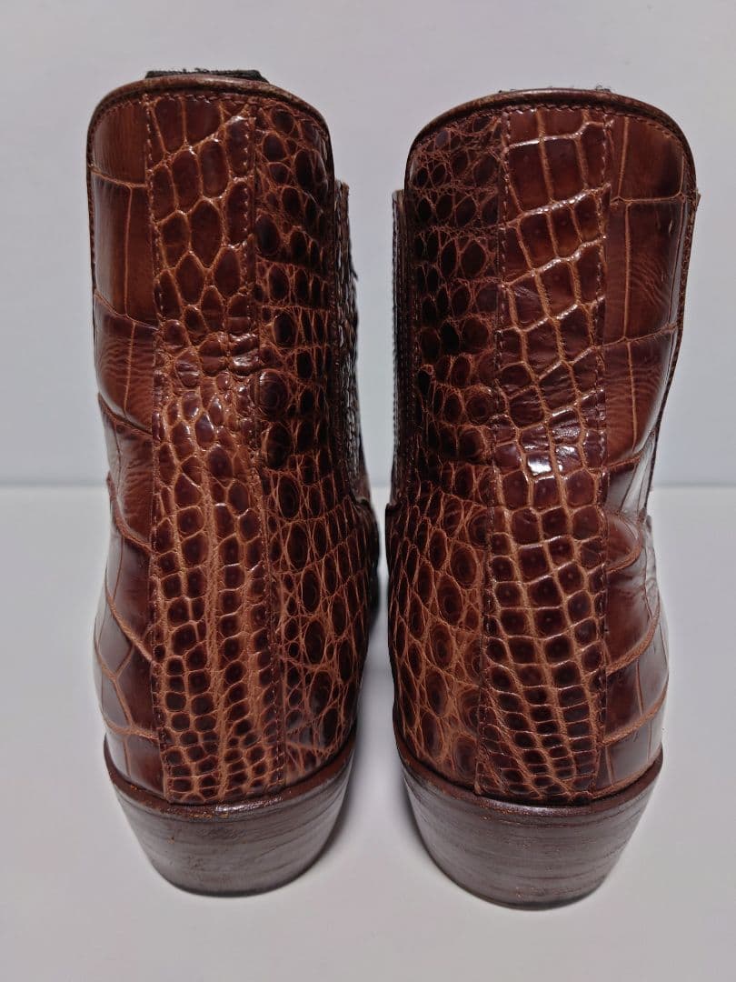 高級✨リアルクロコダイル サイドゴアブーツ 26.5～27cm