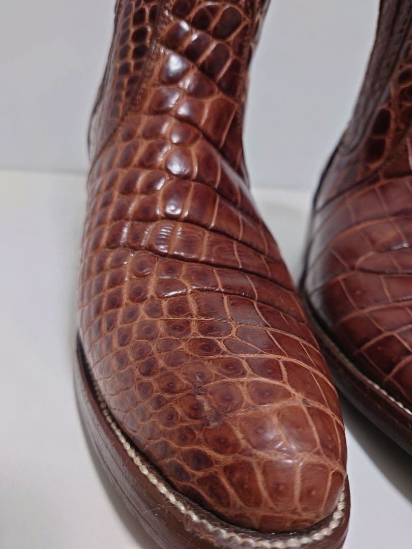 高級✨リアルクロコダイル サイドゴアブーツ 26.5～27cm