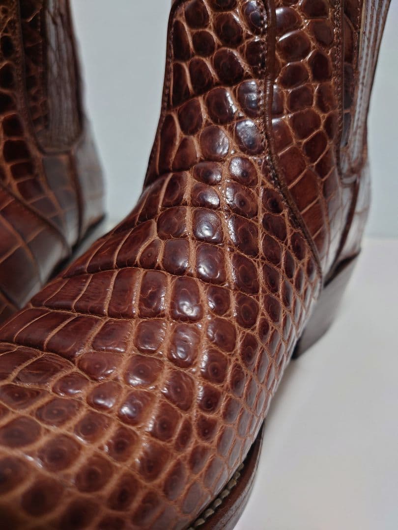 高級✨リアルクロコダイル サイドゴアブーツ 26.5～27cm