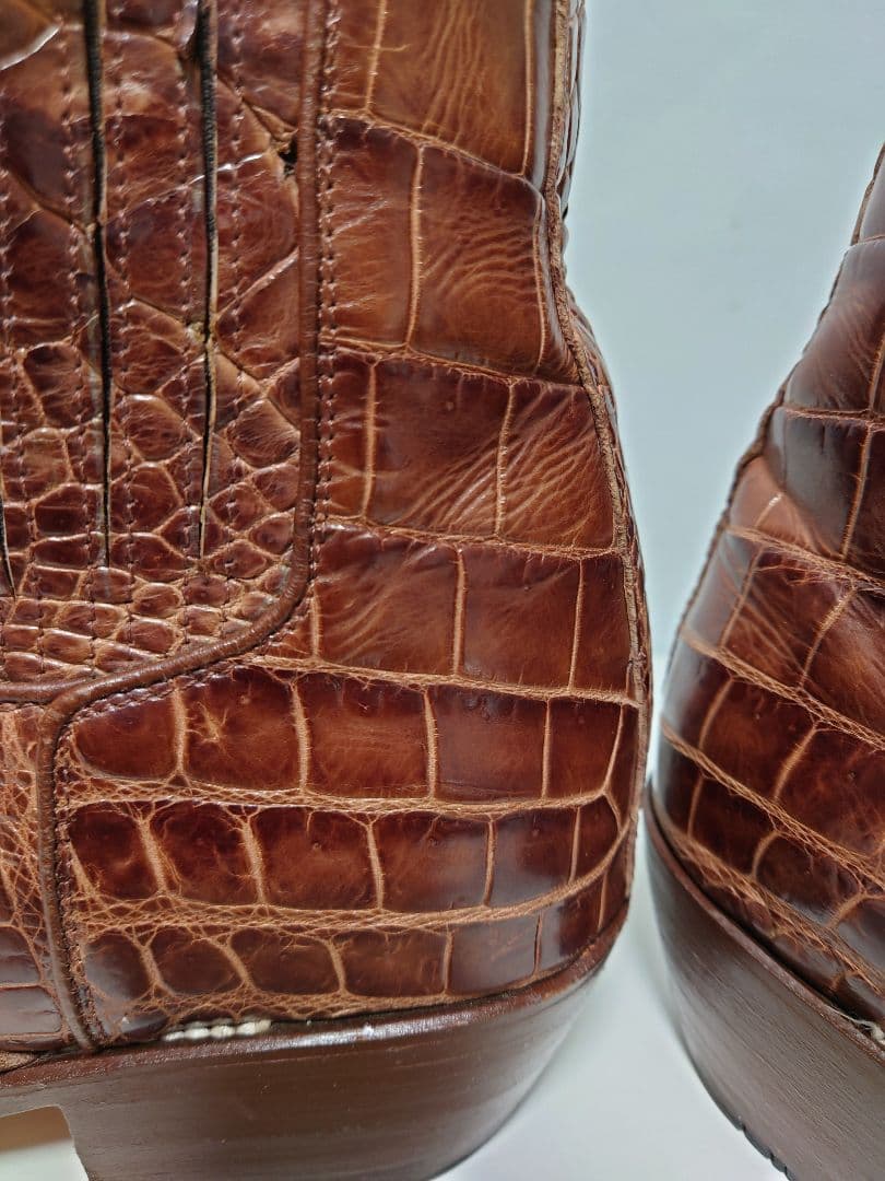 高級✨リアルクロコダイル サイドゴアブーツ 26.5～27cm