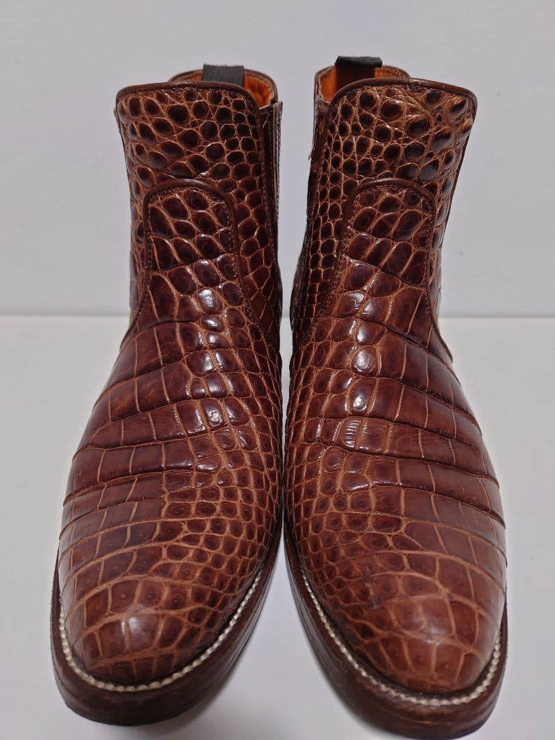 高級✨リアルクロコダイル サイドゴアブーツ 26.5～27cm