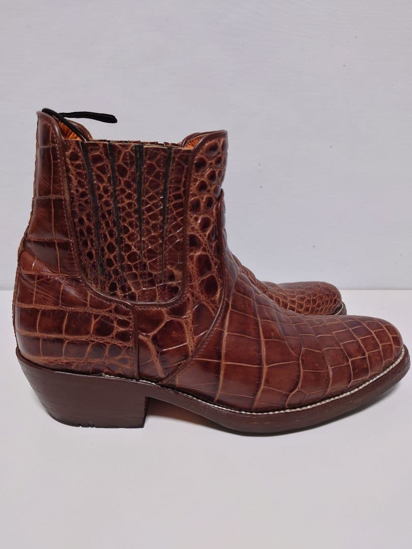 高級✨リアルクロコダイル サイドゴアブーツ 26.5～27cm