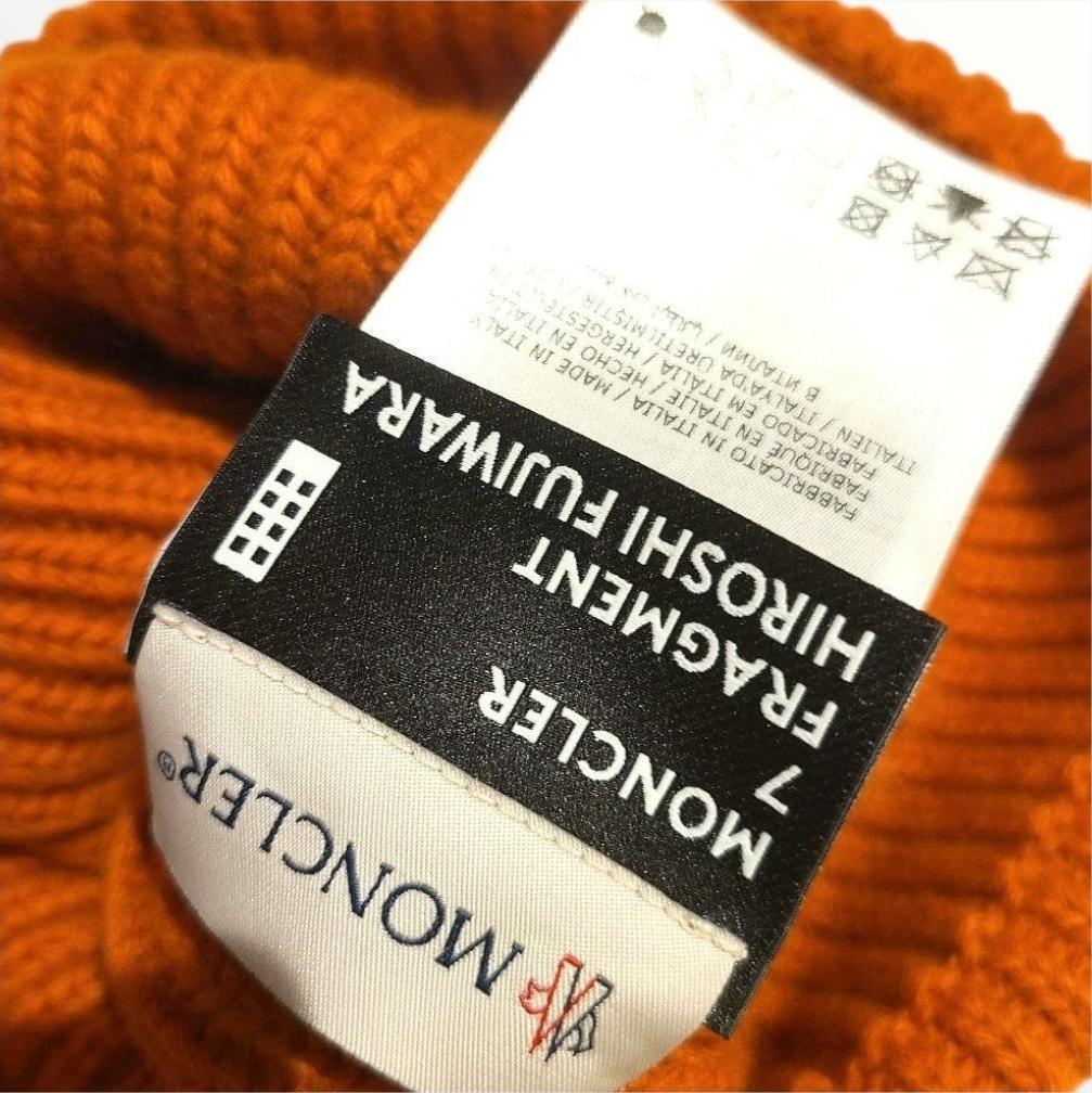レア正規品✨モンクレールコラボヒロシフジワラコラボニットキャップオレンジバッジ付