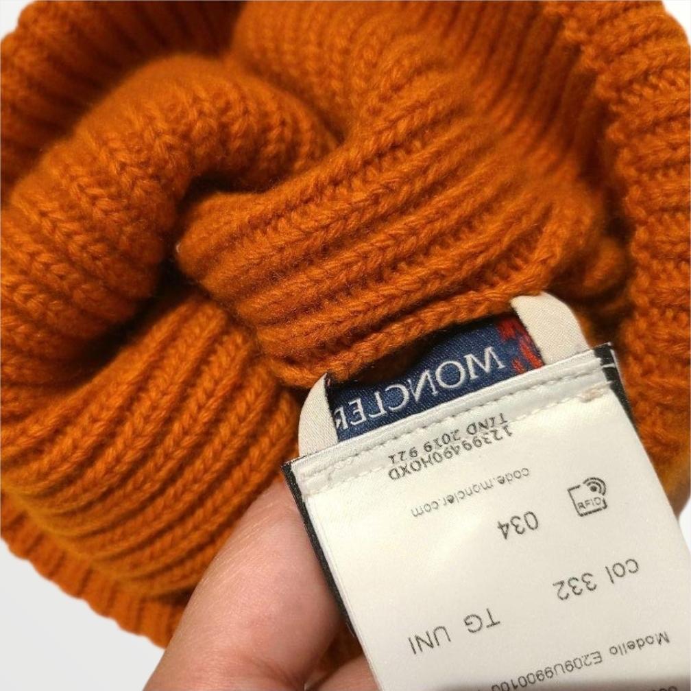 レア正規品✨モンクレールコラボヒロシフジワラコラボニットキャップオレンジバッジ付