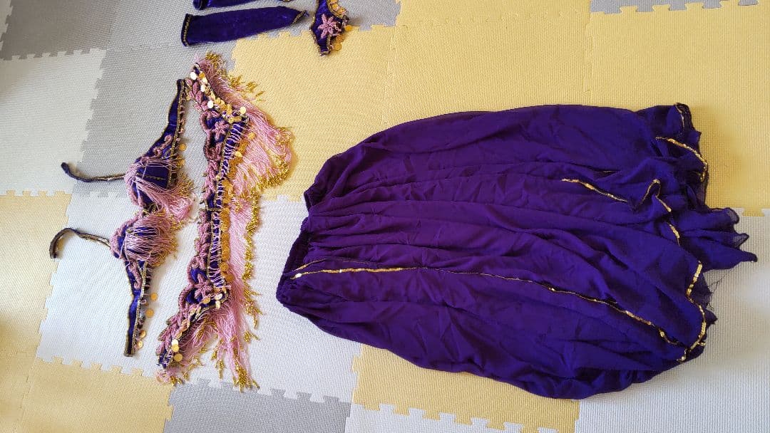 値下げ　ベリーダンス セットアップ 紫 ピンク