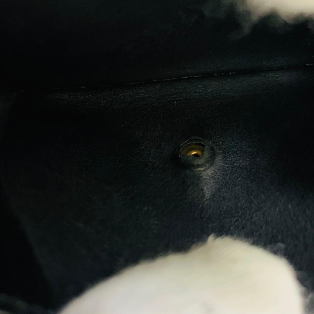 極美✨付属完備✨セリーヌ 三つ折り財布 トリオンフ レザー ブラック