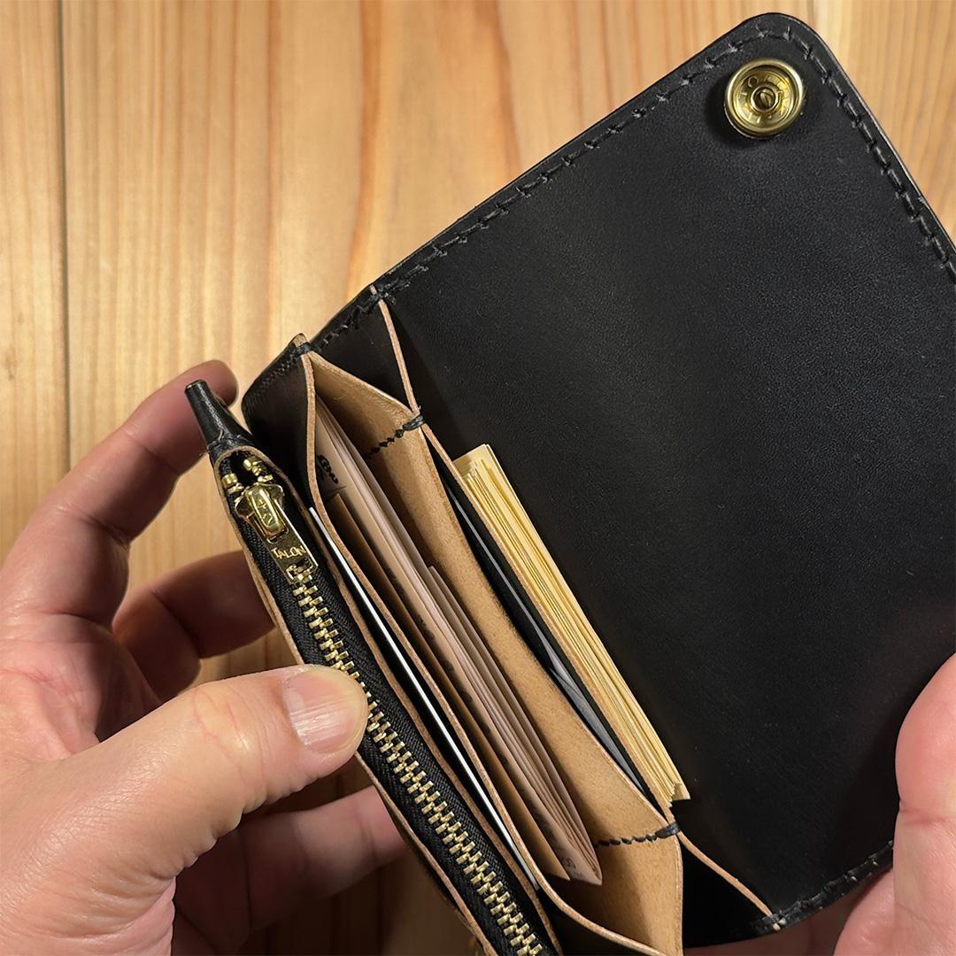 【限定生産】ミドルトラッカーウォレット｜ダイヤモンドパイソン×丘染めヌメ革