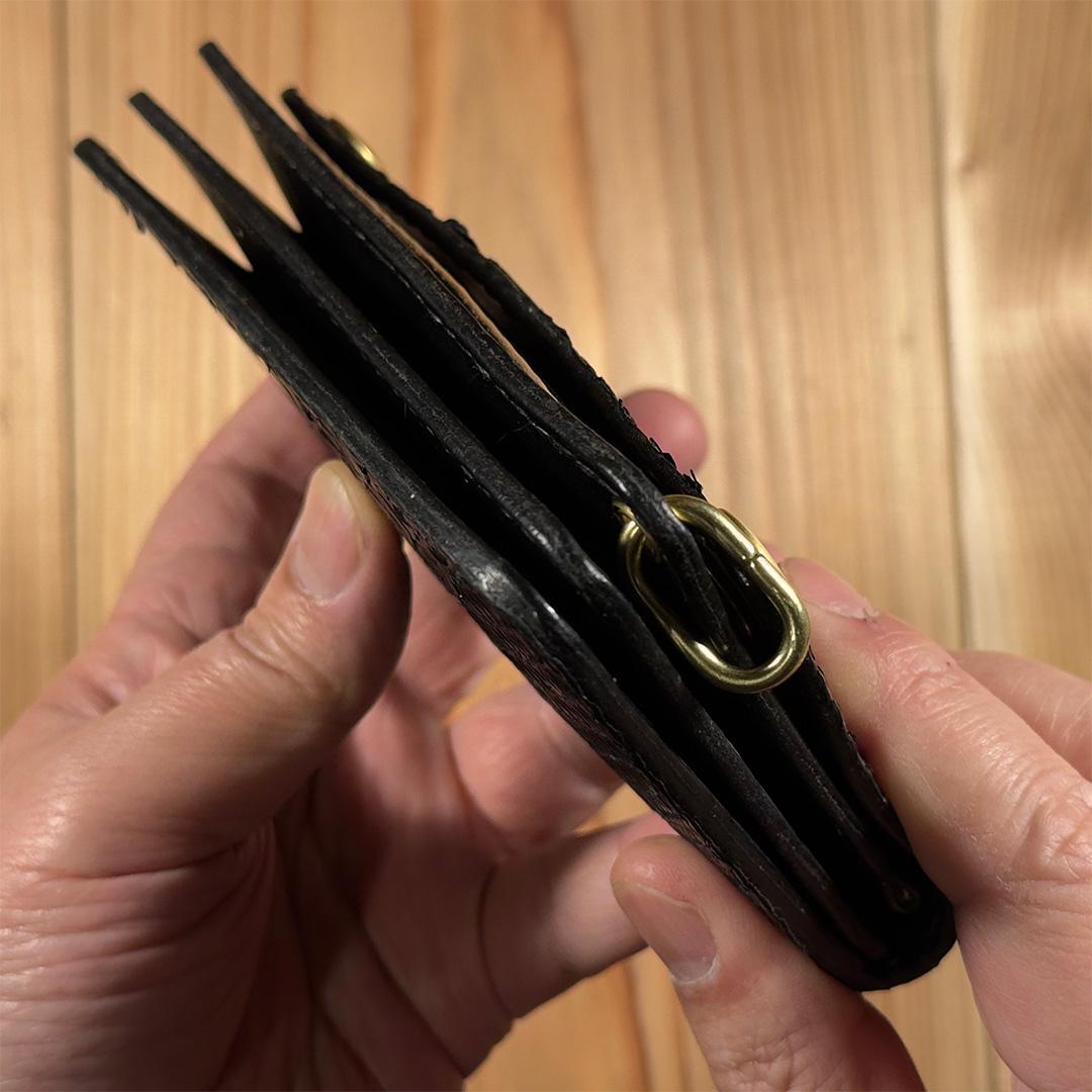 【限定生産】ミドルトラッカーウォレット｜ダイヤモンドパイソン×丘染めヌメ革