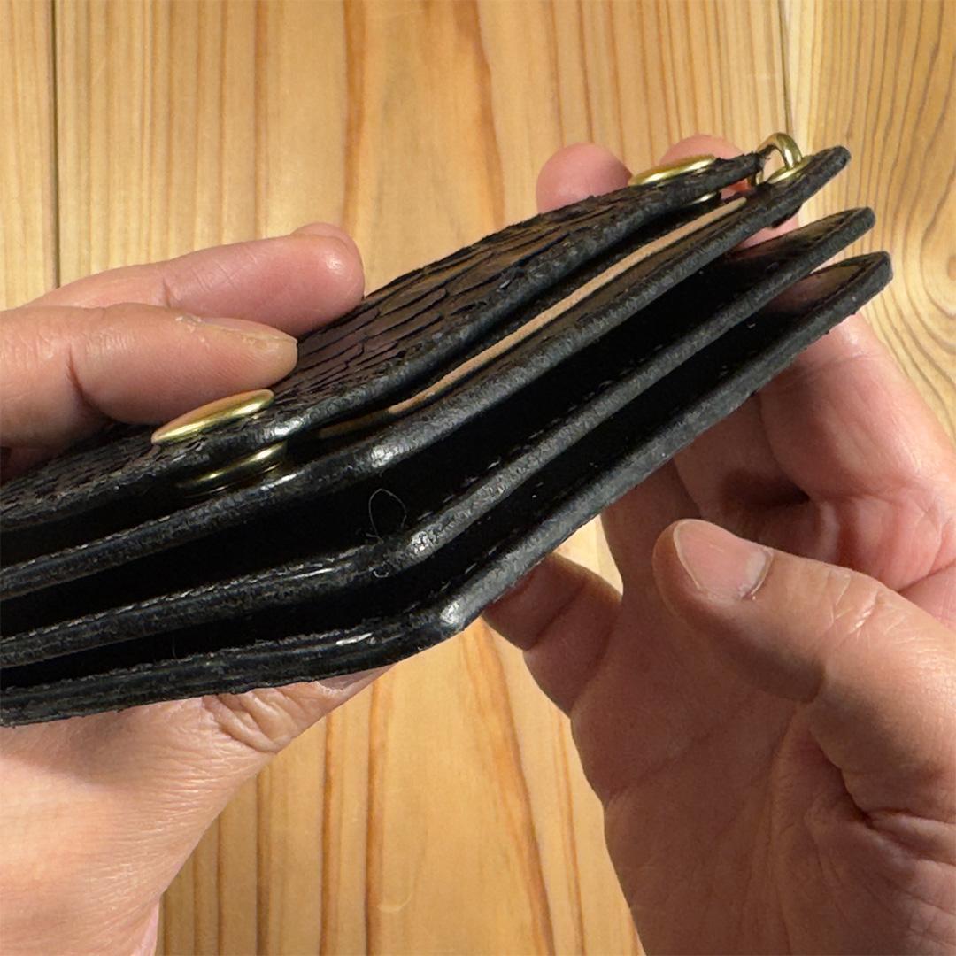 【限定生産】ミドルトラッカーウォレット｜ダイヤモンドパイソン×丘染めヌメ革