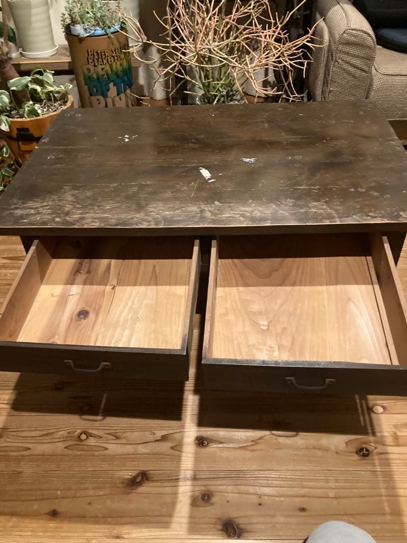 昭和レトロ　木製文机　ローテーブル　⑨