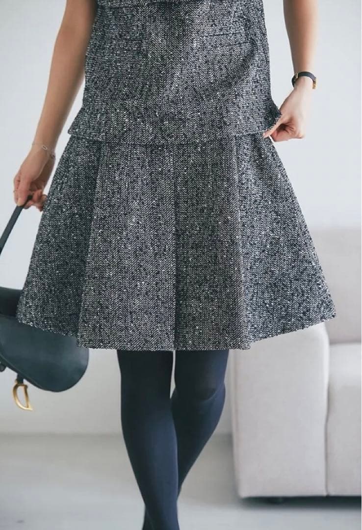 セブンテン ツイード キュロット ヘリンボーン SEVEN TEN XS