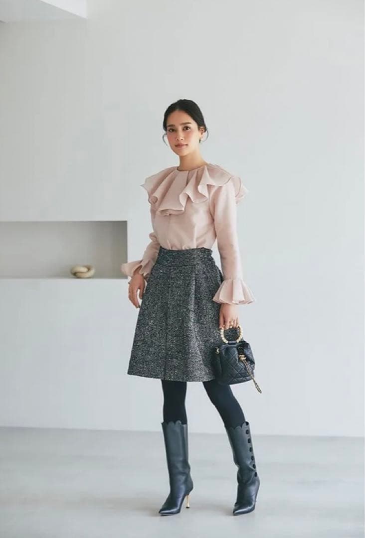 セブンテン ツイード キュロット ヘリンボーン SEVEN TEN XS