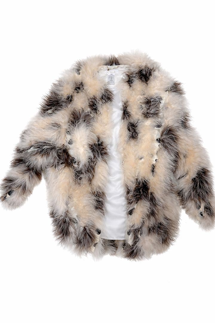 Chloé クロエ フランス製 ターキーフェザー ジャケット シルク100%