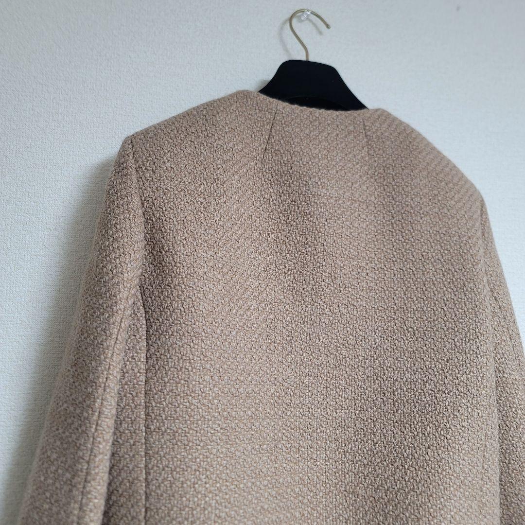 美品✨Theory 23AW ノーカラー ツイードクロップドジャケット