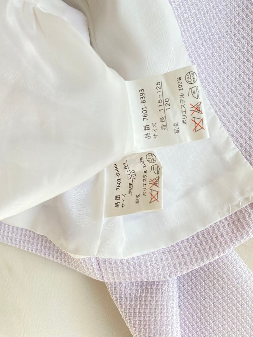 大人気！パープル×小花柄 120＊女の子フォーマル入学 結婚式 ランドセル