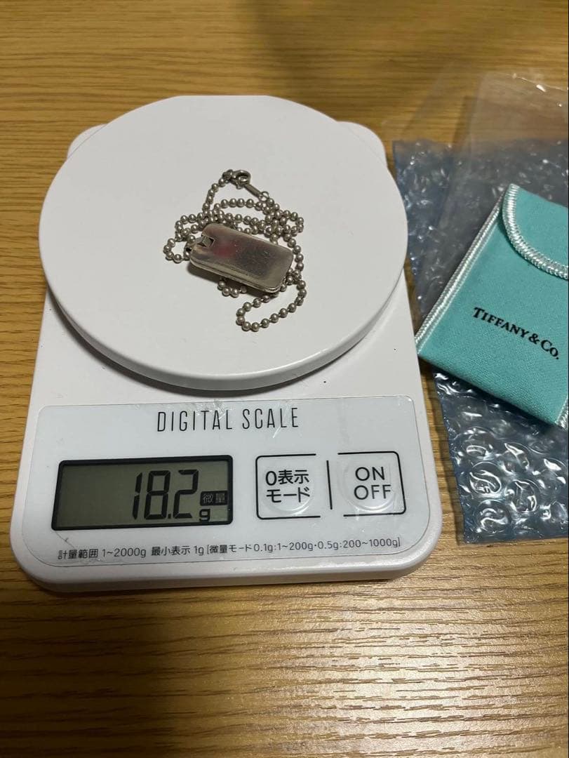 ティファニーTIFFANYネックレス アトラスプレート2003 AACD 鑑定済
