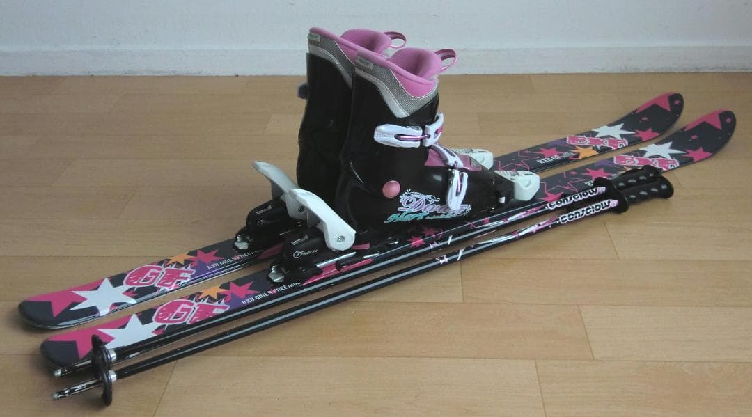 ■■送料無料■BXB＋Hart■子供用スキー4点セット■118/22■WAX■■