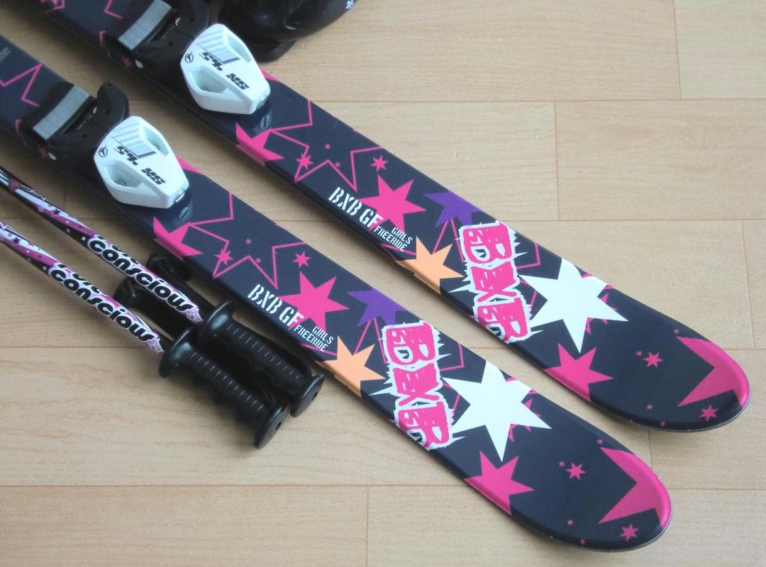 ■■送料無料■BXB＋Hart■子供用スキー4点セット■118/22■WAX■■