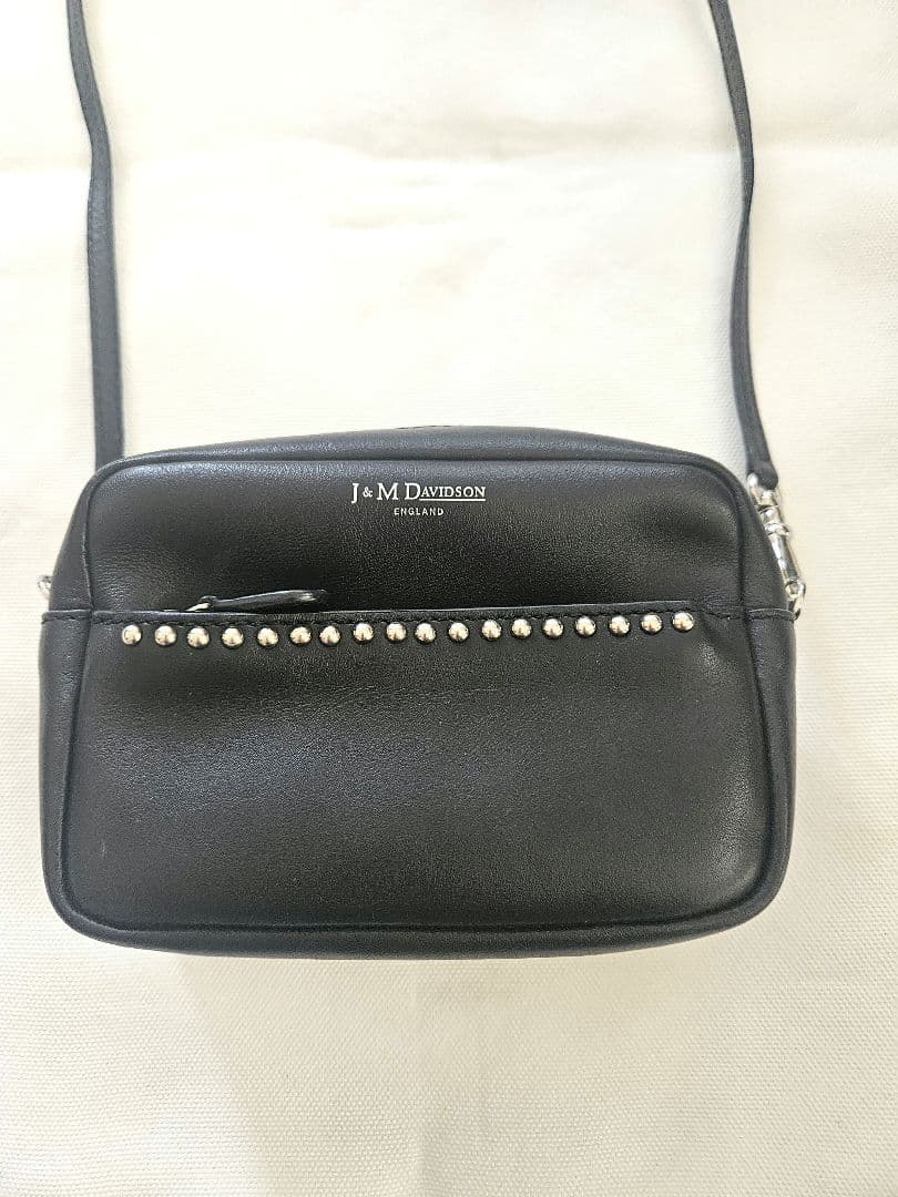 J&M Davidson ブラックショルダーバック LIPSTICK