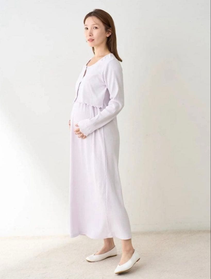 ジェラートピケ　マタニティリブワンピース