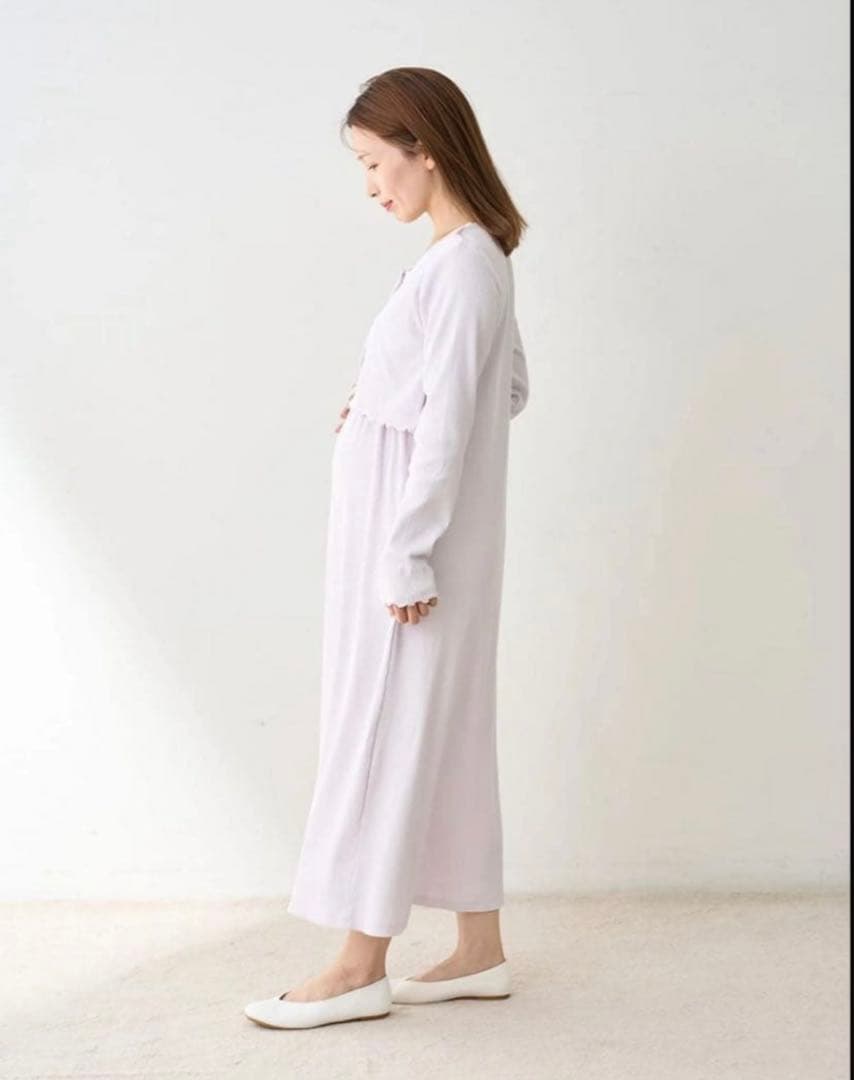 ジェラートピケ　マタニティリブワンピース