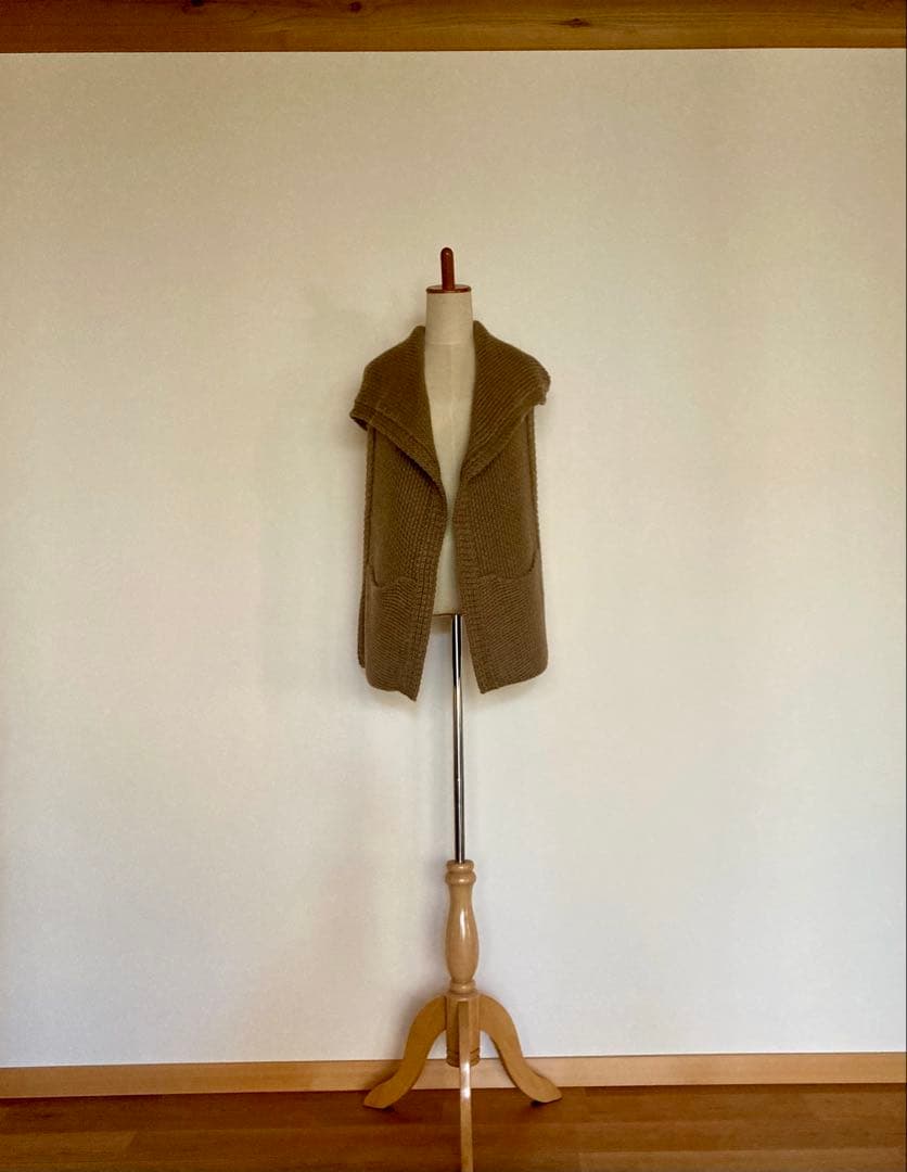 HERMES フード付きマフラー アルパカ100% 未使用品　オレンジ箱入り