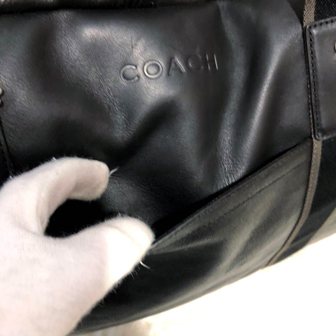 新品同様✨コーチ ボストンバッグ　 ショルダーバッグ　 レザー　2wayブラック