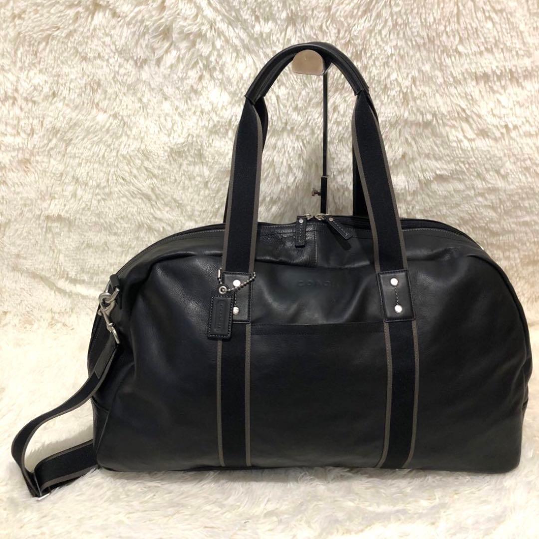 新品同様✨コーチ ボストンバッグ　 ショルダーバッグ　 レザー　2wayブラック