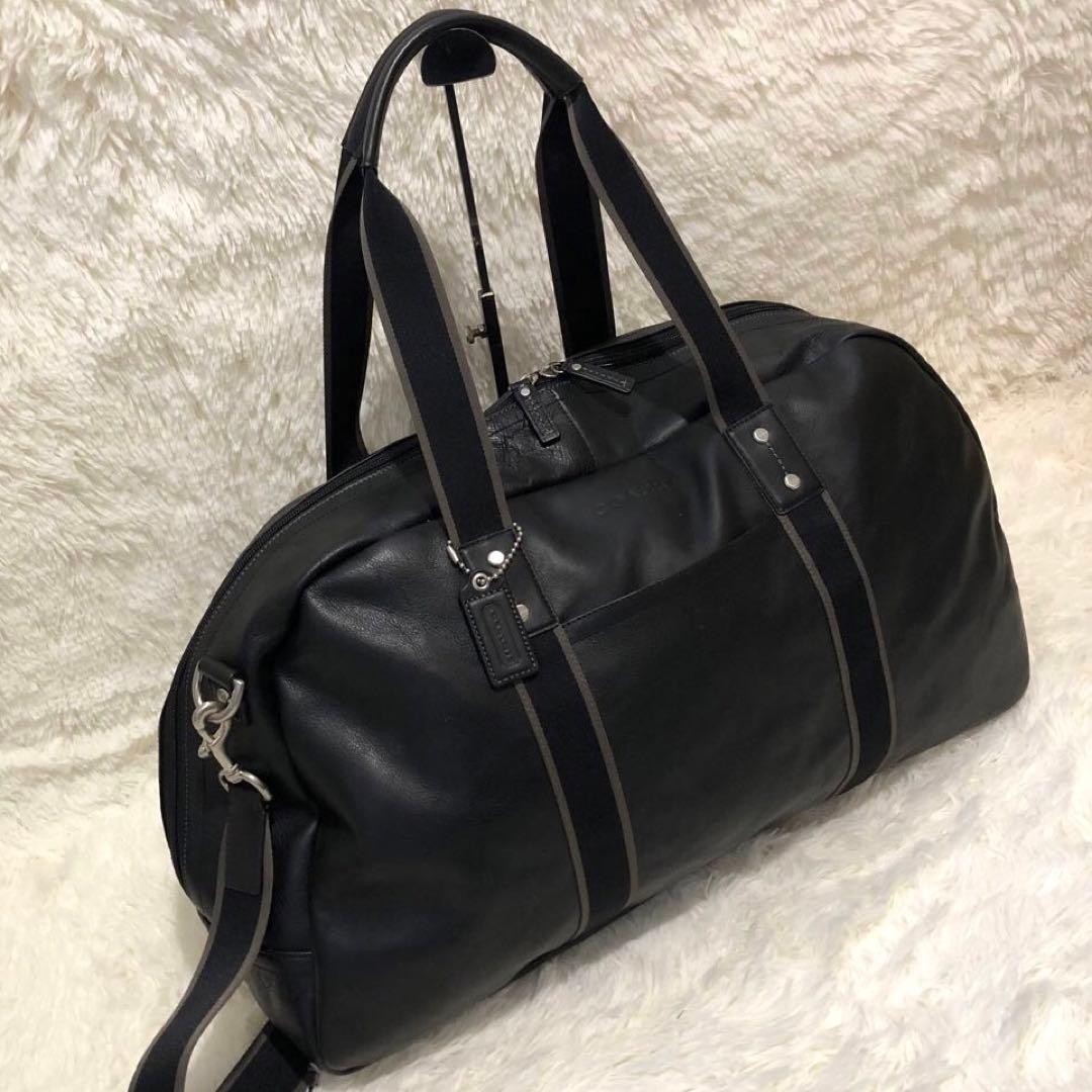 新品同様✨コーチ ボストンバッグ　 ショルダーバッグ　 レザー　2wayブラック