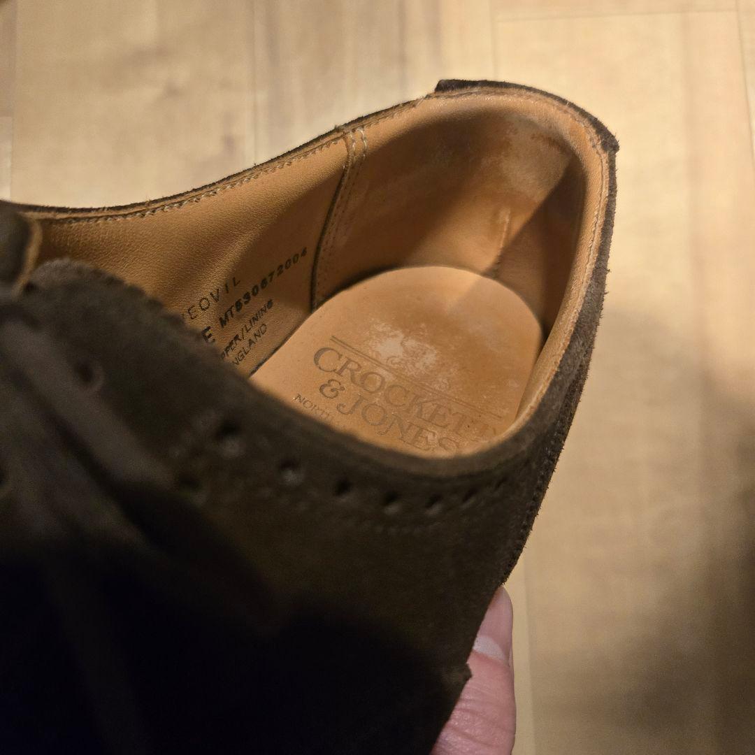 【6 1/2 E】<クロケット&ジョーンズ>スウェード ドレスシューズ