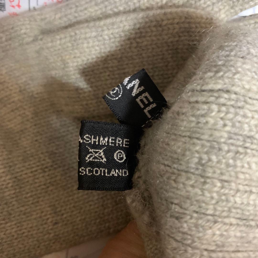 I522 美品 シャネル カシミヤ 手袋 グレー レディース