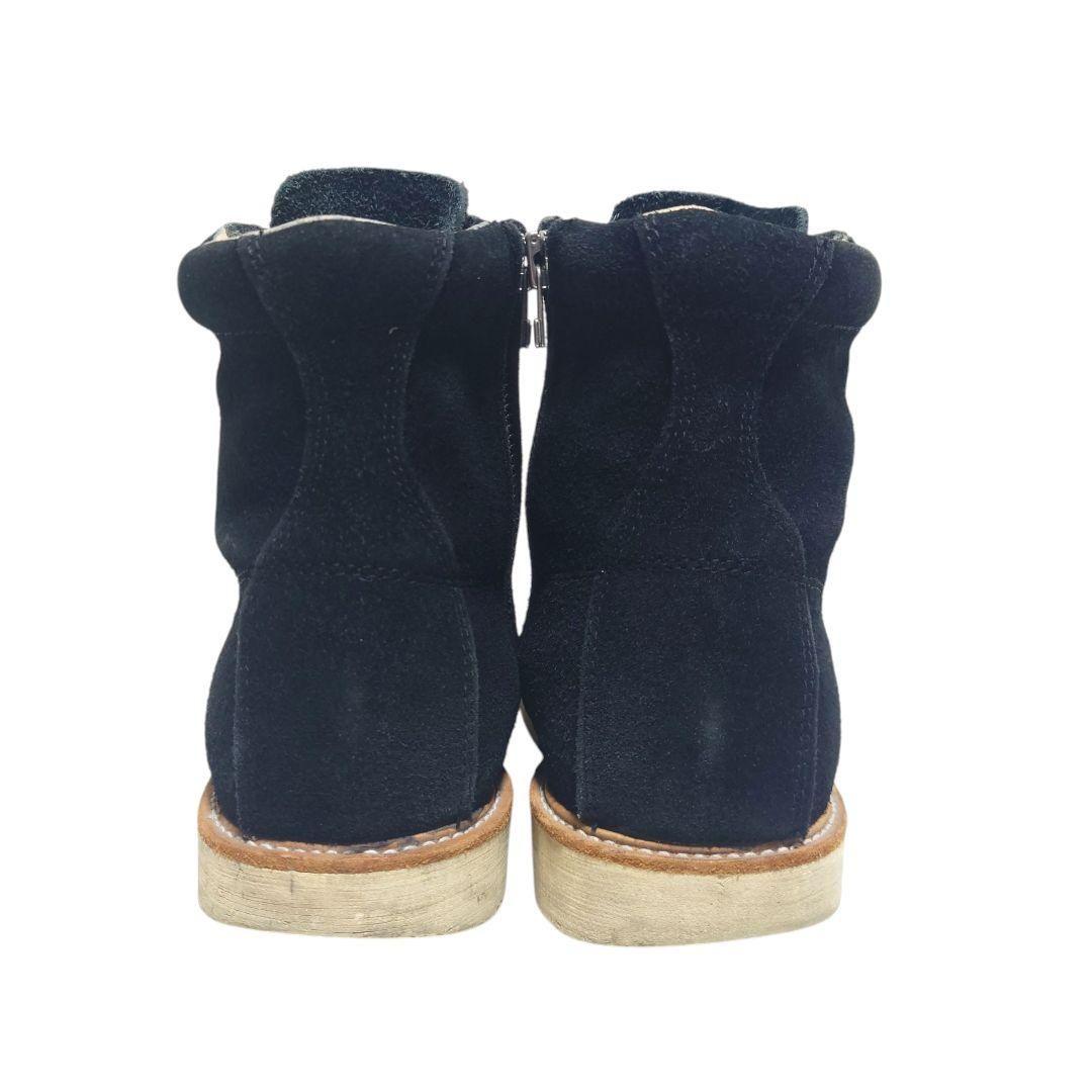 スローウェアライオン サイドジップ ブーツ 黒 スエード S