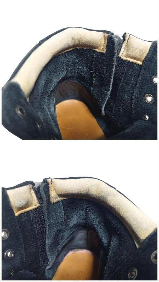 スローウェアライオン サイドジップ ブーツ 黒 スエード S