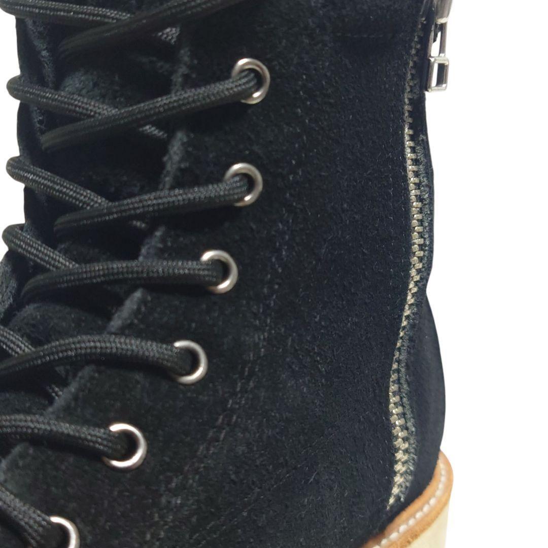 スローウェアライオン サイドジップ ブーツ 黒 スエード S