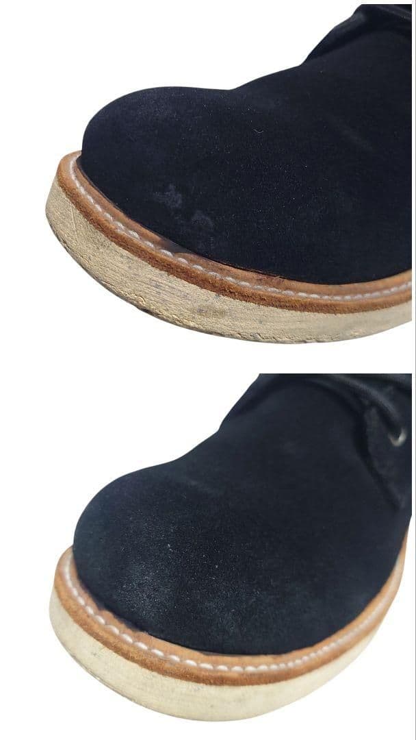 スローウェアライオン サイドジップ ブーツ 黒 スエード S