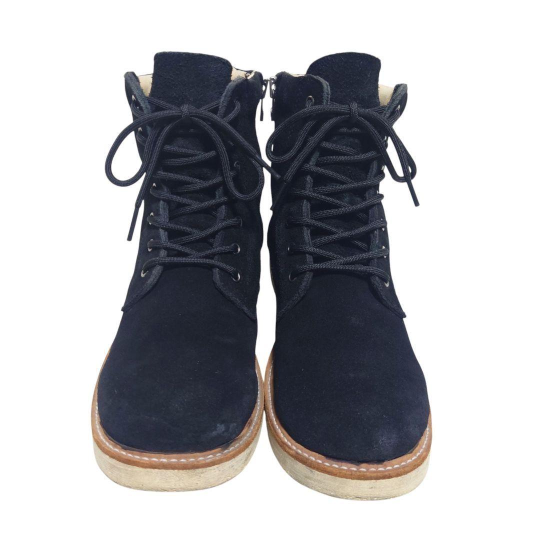 スローウェアライオン サイドジップ ブーツ 黒 スエード S