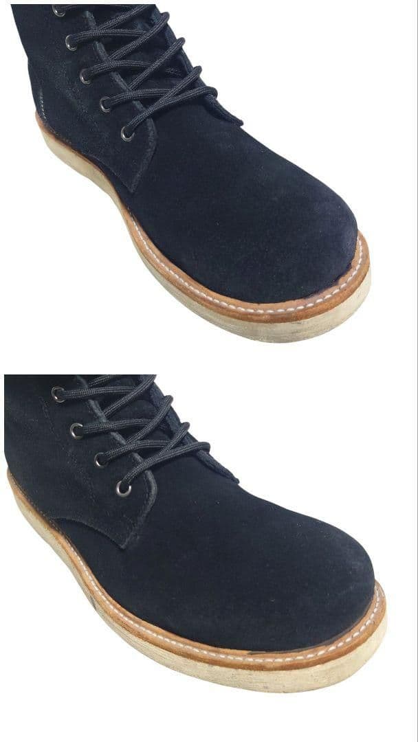 スローウェアライオン サイドジップ ブーツ 黒 スエード S