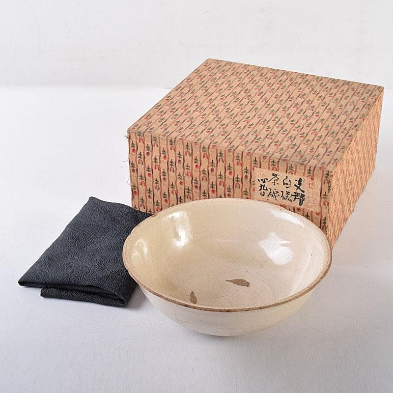 朝鮮美術　李朝　高麗白磁　茶碗　M　R8644