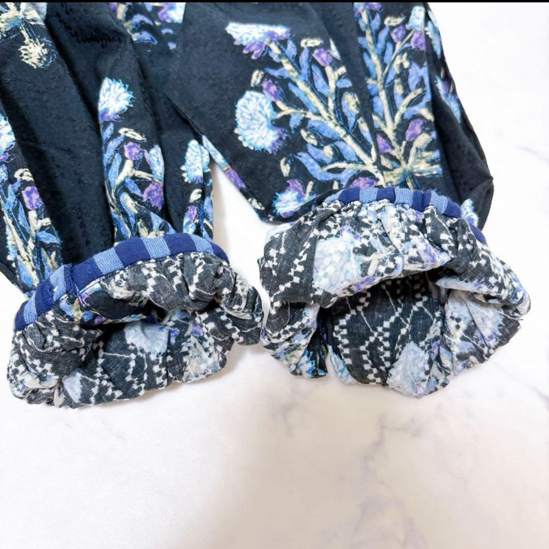 24SSヌキテパ コットンジャガード マリーゴールド プリントシャーリングドレス